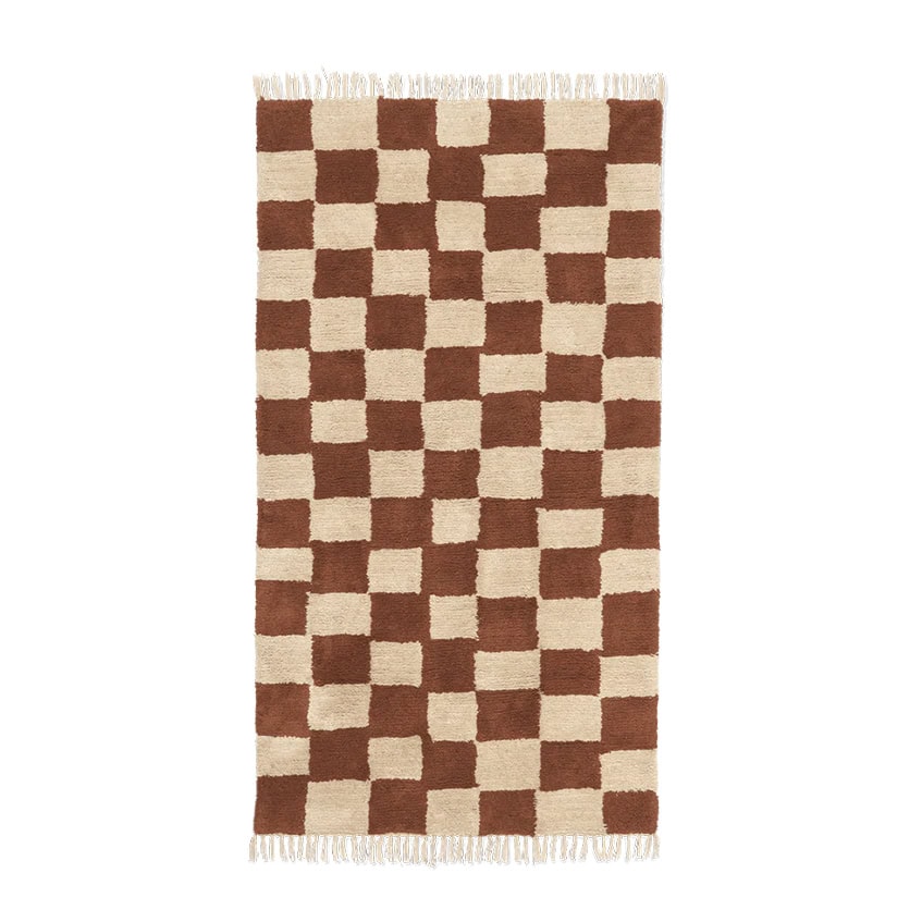 Ferm Living Mara wasbaar vloerkleed - Rust/Warm Sand