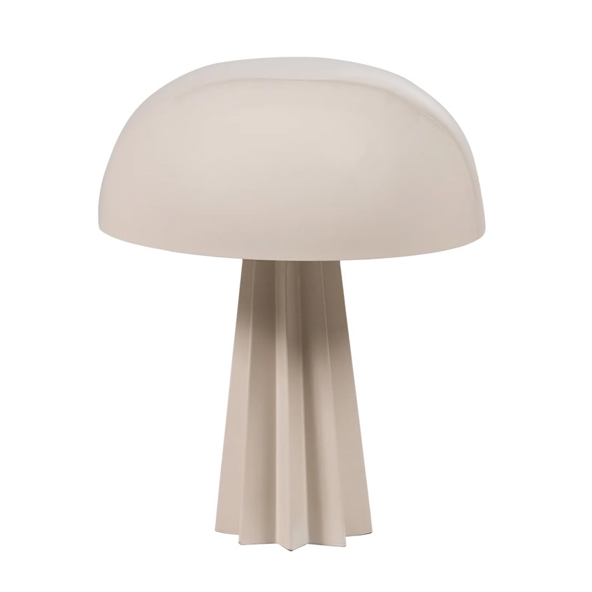 Woood virel tafellamp metaal - Lichtgrijs