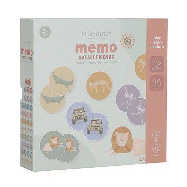 Little Dutch memo spel - Safari Friends