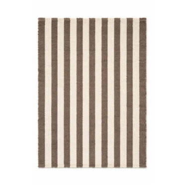 Lorena canals vloerkleed stripes cotton - Naturel and soil brown