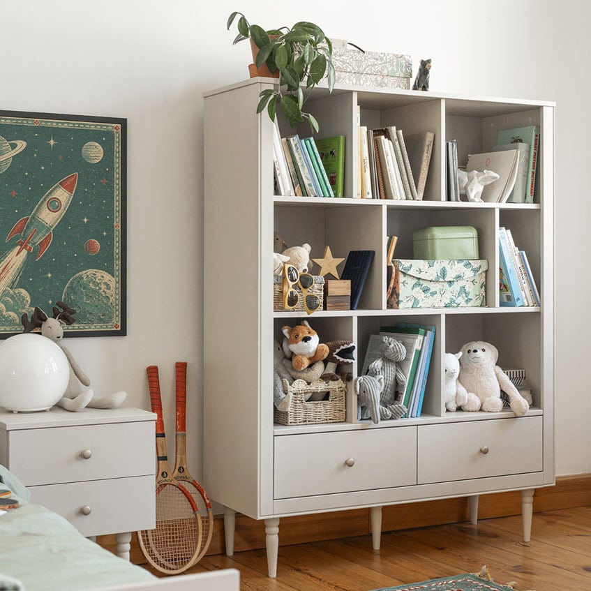 Pinio Petite boekenkast Wide - Champagne