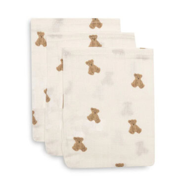 Jollein hydrofiel washandje - mini teddy bear