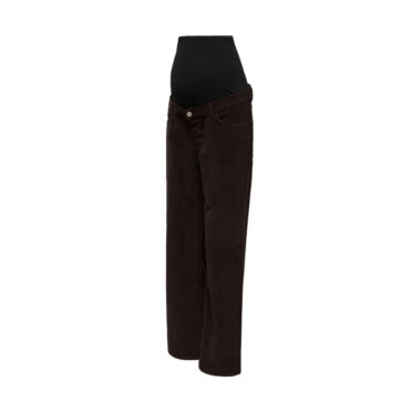 Mama Licious wide corduroy broek - Chocolate Torte