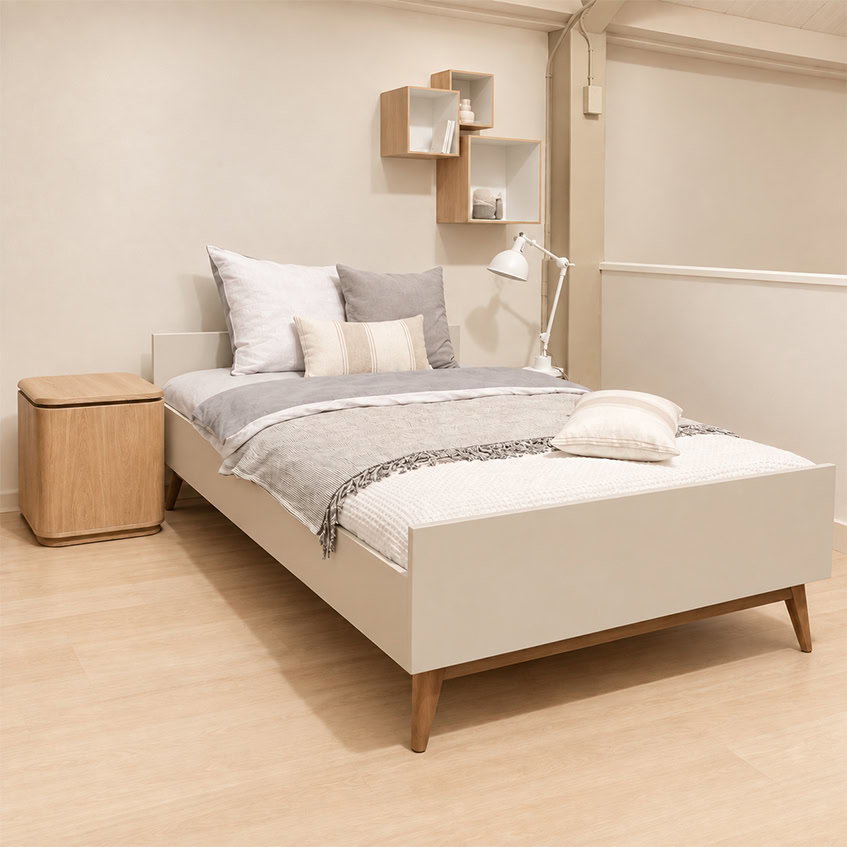 Pinio Seth Bed 120x200 cm - Champagne