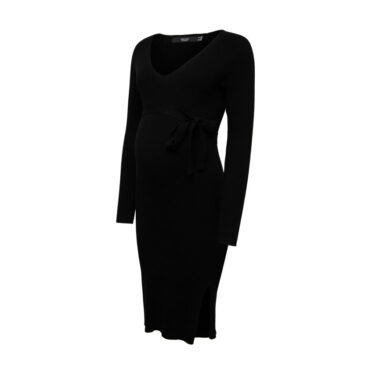 Vero moda v-neck belt zwangerschapsjurk - Zwart