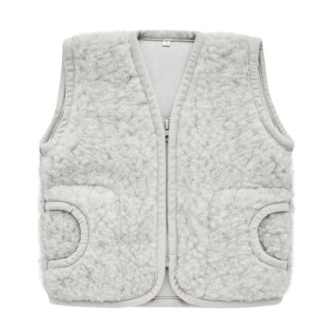 A basic brand bodywarmer wol gevoerd - Grey