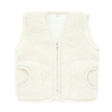 A Basic Brand bodywarmer wol gevoerd - Natural white