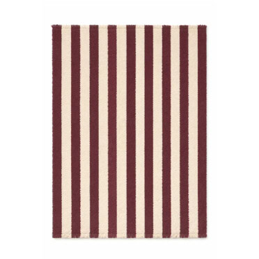 Lorena Canals vloerkleed stripes cotton - Natural and Marsala