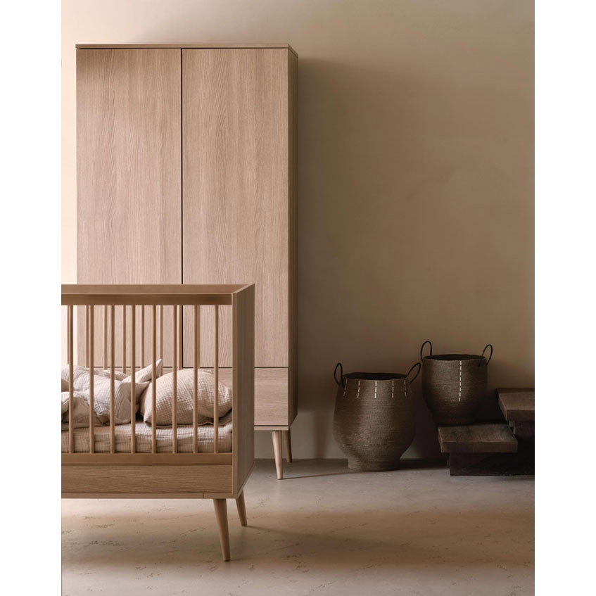 Quax doorgroeikamer flow met 2-deurs kast - Honey Ash