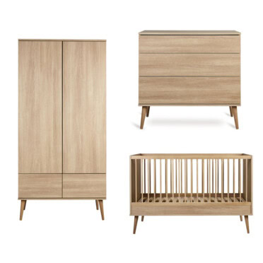 Quax doorgroeikamer flow met 2-deurs kast - Honey Ash