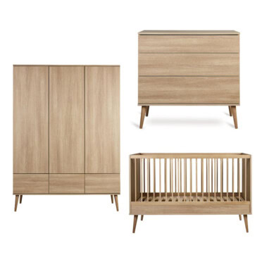 Quax doorgroeikamer flow 3-deurskast - Honey Ash