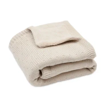 Jollein Jollein Wiegdeken Sprinkle Knit - Sand/Fluffy