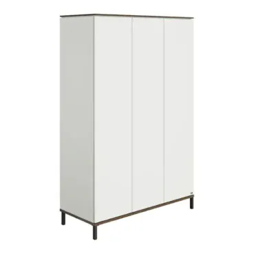 Paidi Paidi - Yuny Lovely Aliv 3-deurskast - Off-White / Dark-Walnut
