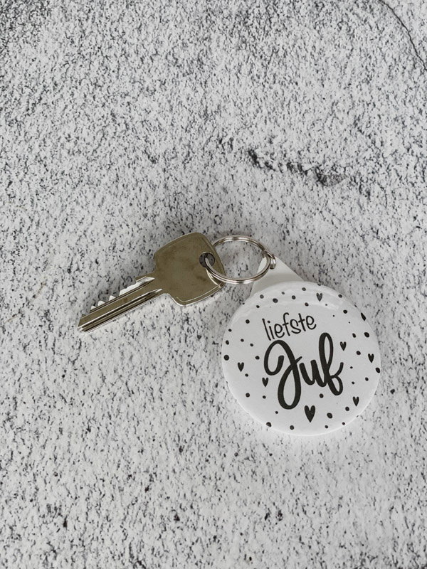 6639f7abf498e8cc4534b3352b8b6c25d285e5d7 Sleutelhanger - Liefste juf