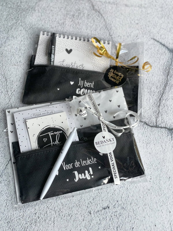 Juffen cadeau - Etui, notitieblok & pen