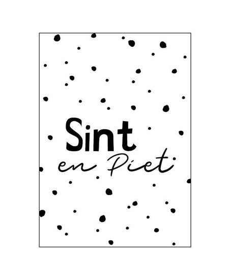 Ansichtkaart - Sint en Piet - Wit Ansichtkaart - Sint en Piet - Wit