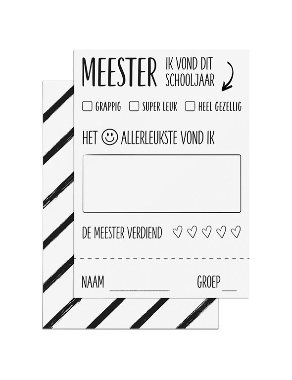A6 - achterkant invul - Bedankt meester voor dit school jaar Meester cadeau - Koffie to-go, onderzetter 'tijd voor koffie' & A6-kaartje