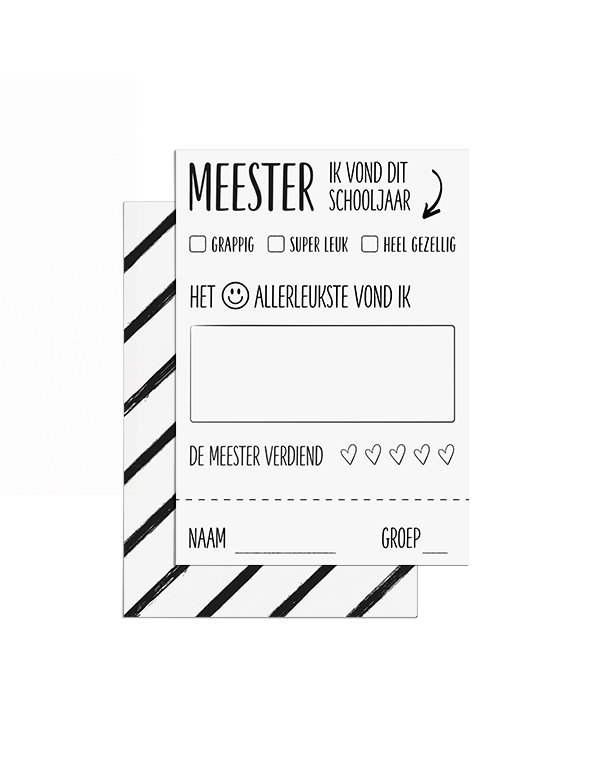 Meestercadeau met autogeurhanger en kaartje