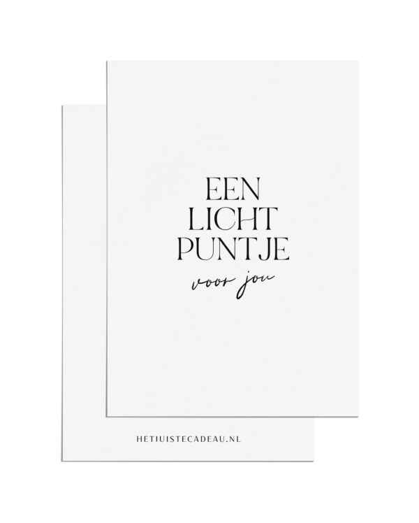 Ansichtkaart - een lichtpuntje voor jou