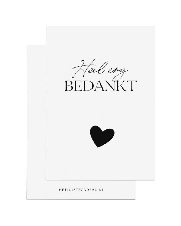 Ansichtkaart - heel erg bedankt
