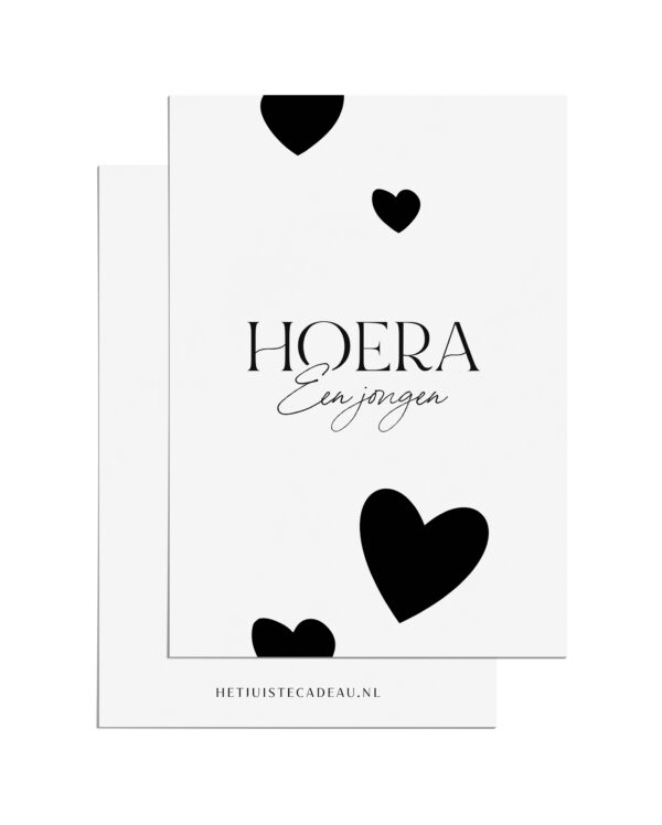 Ansichtkaart - hoera een jongen
