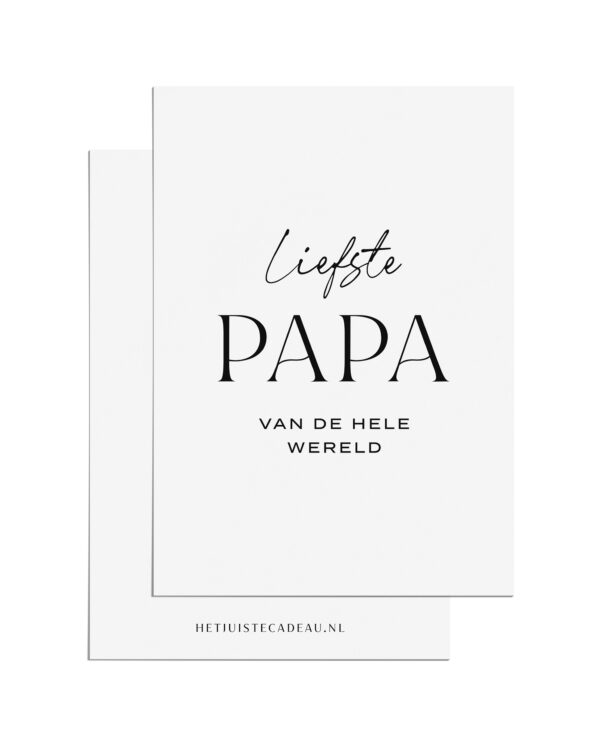 a6- lieftse papa van de wereld-mockup (1) Ansichtkaart - Liefste papa