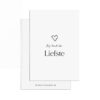 Jij bent de liefste cadeautje - Sleutelhanger hart & kaartje