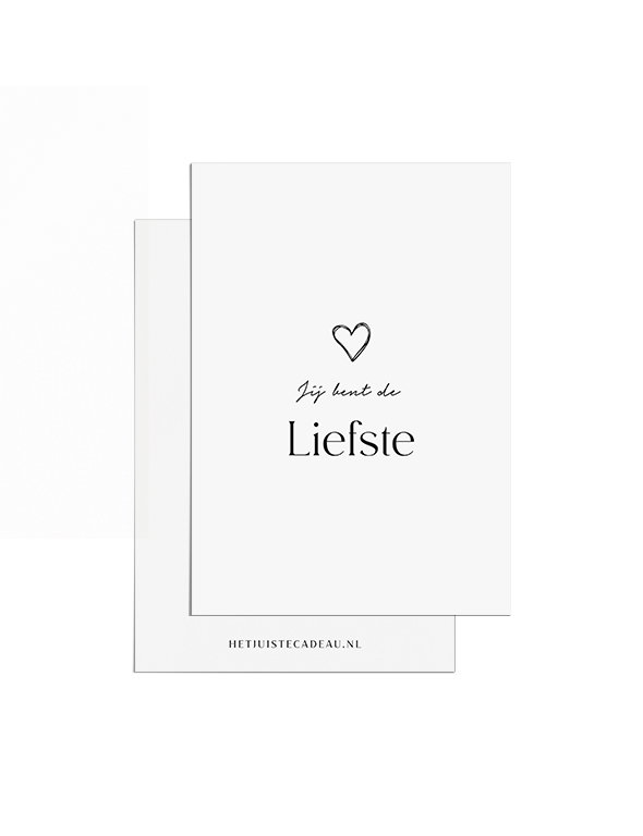 Jij bent de liefste cadeautje - Sleutelhanger hart & kaartje