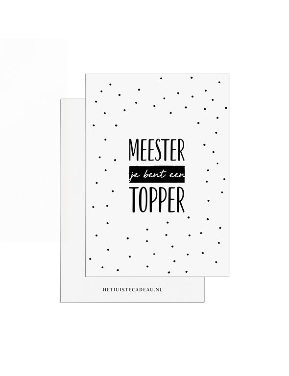 Meestercadeau met autogeurhanger en kaartje