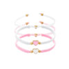 armbandjes roze en wit met een hartje armbandjes roze en wit met een hartje