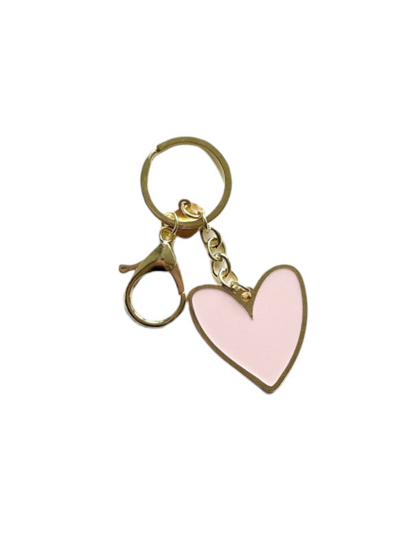 Sleutelhanger hart roze