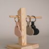 sleutelhanger hart leer