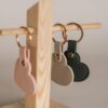 sleutelhanger hart leer