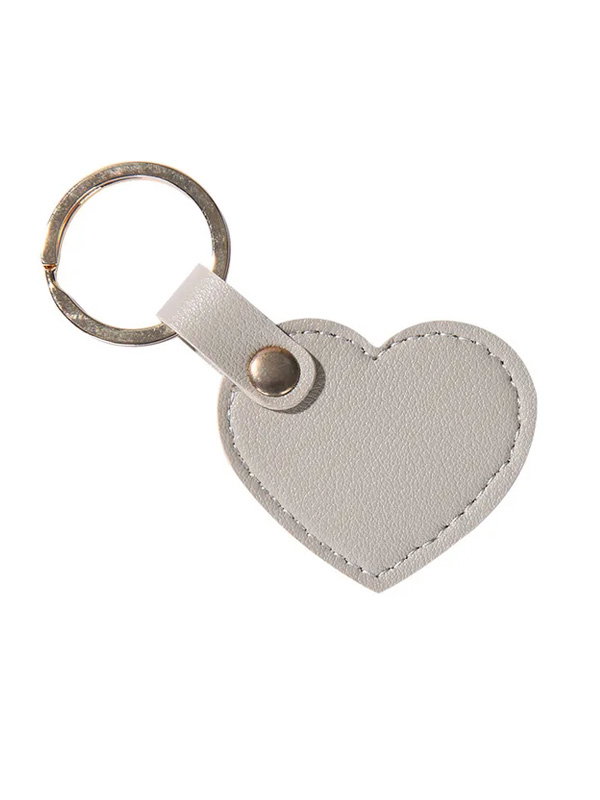 beige sleutelhanger hart Van harte gefeliciteerd cadeautje - Sleutelhanger hart & kaartje