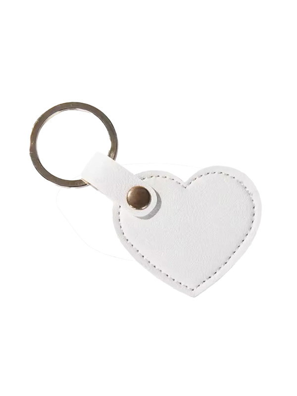 Sleutelhanger hart - Wit