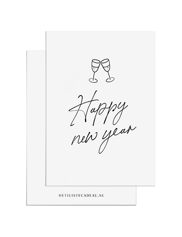 A6 Happy new year Happy new year brievenbus cadeau - Heerlijk ruikend amberblokje, schaaltje & rasp