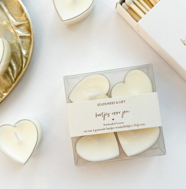 waxinehartjes waxine lichtjes creme