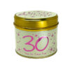 Geurkaars in een blik - Happy Birthday 30