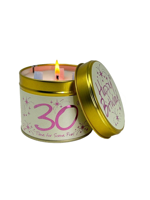 Geurkaars in een blik - Happy Birthday 30