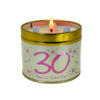 Geurkaars in een blikje - Happy Birthday 30