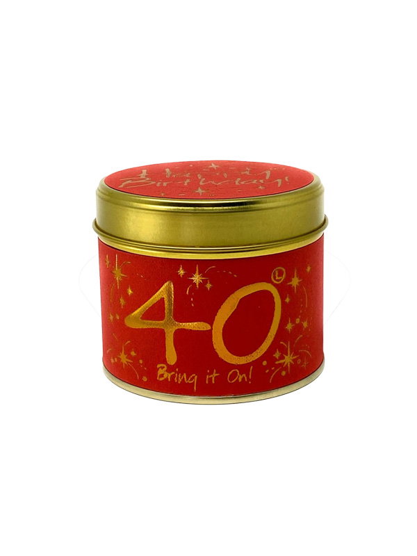 Geurkaars in een blik - Happy Birthday 40