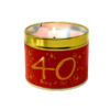 Geurkaars in een blik - Happy Birthday 40