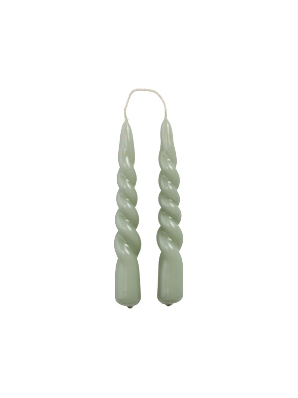Rustik Lys Swirl Mini Kaars Groen – Set van 2, 4 uur sfeer