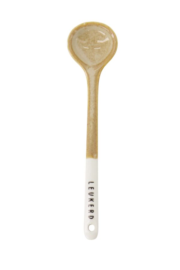 Zusss lepeltje keramiek leukerd wit/zand