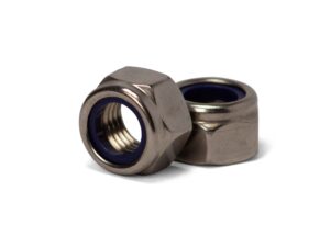 RVS borgmoeren DIN985 met metrische schroefdraad