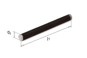 Close-up van een draadstang met markering 10.9