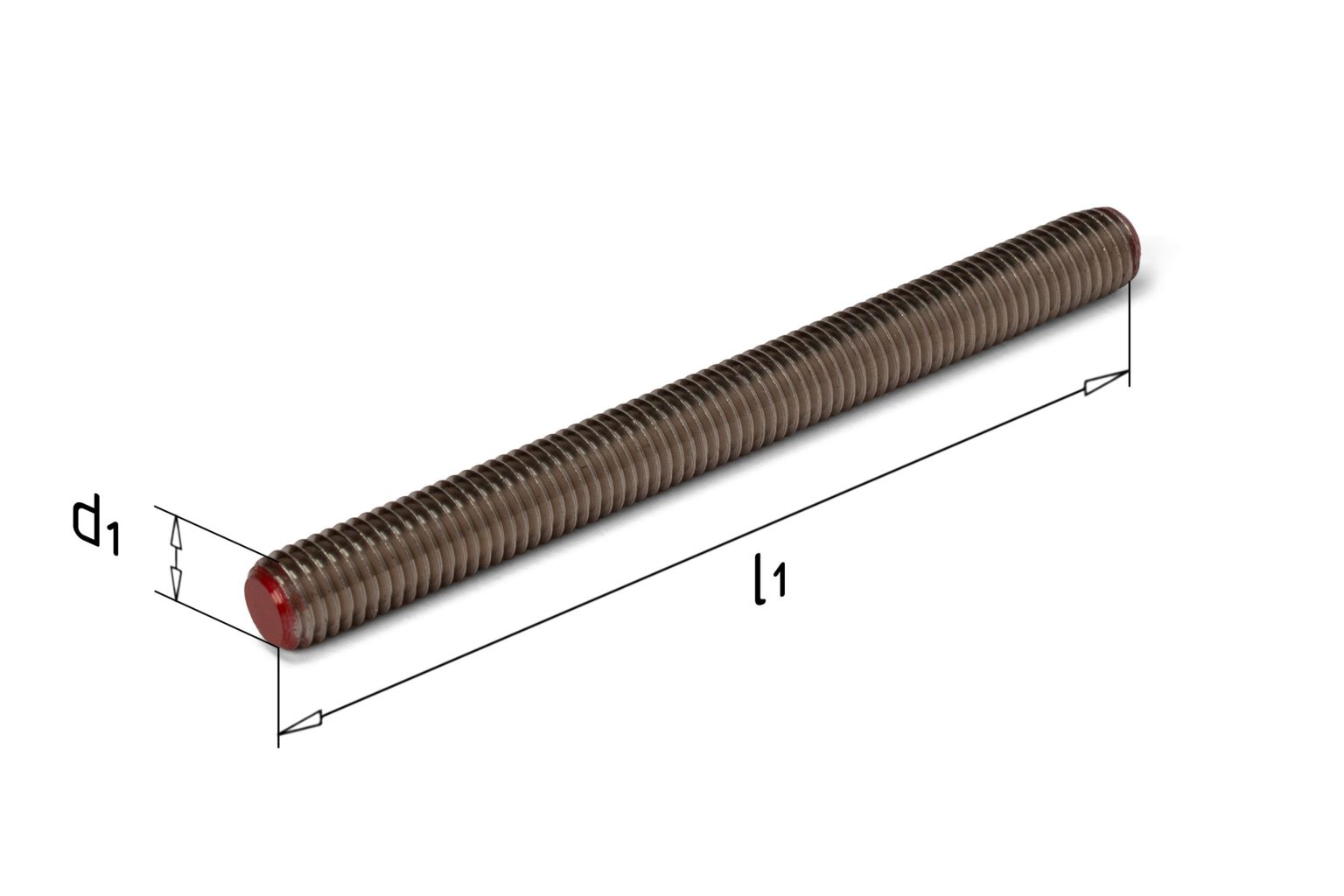 Draadstang verzinkt, M10 x 1000 mm - Draadstangen - Technische