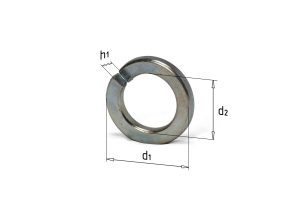 Veerring elektrolytisch verzinkt DIN127B met maatvoering